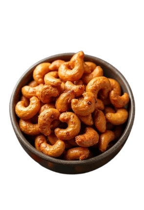 Bowl of roasted cashews